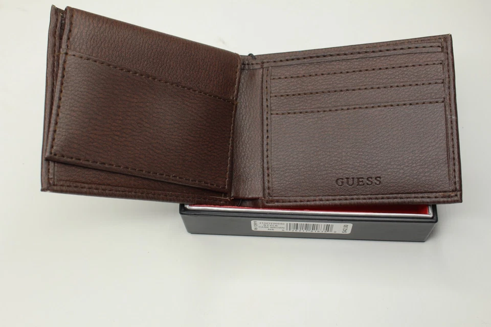 Guess Wallet Men Brown Bifold RFID Protection Gift Box New MSRP $42 - Image 3 of 4