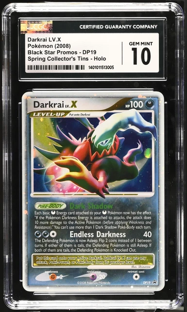 GEM MINT CGC 10 Darkrai LV.X DP19 Black Star Promo Holo Pokemon ULTRA LOW POP 2