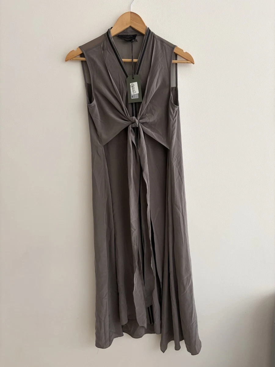 AllSaints Silk Grey Dresses for Women for sale