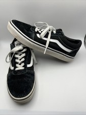 Vans Old Skool Low Top Youth Size 6.5 Black White Skate Shoes Canvas Suede