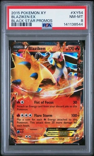 PSA 8 NM-MT Pokemon 2015 Blaziken Ex #XY54 Black Star Promo