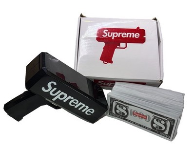 Supreme Money Gun In Black + Supreme Cash + Box Super Rare No Battery Cover