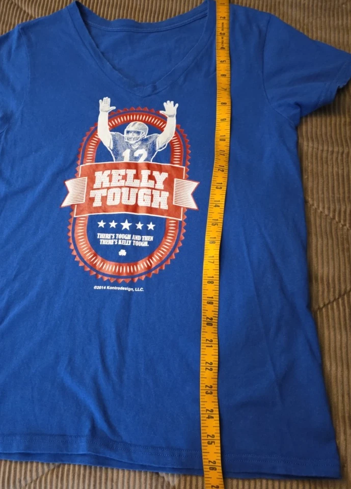 Camiseta Buffalo Bills Para Mujer Vintage 2014 KELLY HARD Cuello en V Talla Pequeña Foto 4 de 4