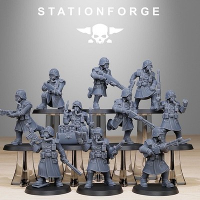 Imperial Grim Guard Militant Division x10 32mm Resin Miniatures StationForge