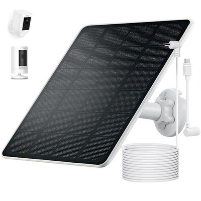 Ring Camera Solar Panel Charger for Stick Up and Spotlight Cams, Weatherproof