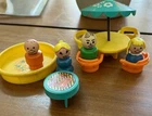 Vintage 1972 Little People Play Family House Patio Set #726 All-wood Figures