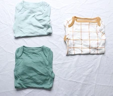 Cloud Island Baby Boys Long Sleeve One Piece 3 Piece Set EJ3 Green Size 0-3M NWT