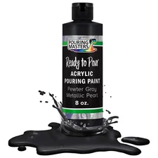Pouring Masters Pewter Gray Bark Metallic Pearl 8oz Water-Based Acrylic Paint