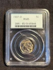 1937-D Buffalo Nickel 5c - PCGS MS65  -  Old Holder