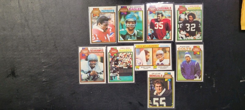 1979 Football 63 Card Lot Steve Largent Ron Jaworski Sam Adams Jack Tatum Jim Ot