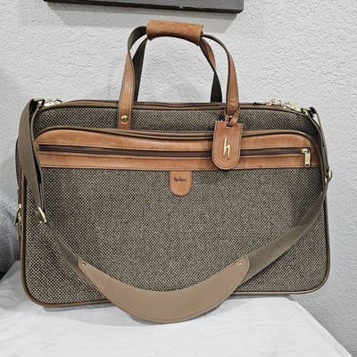 Hartmann Tweed/Leather 22'' Carry On Expandable Luggage Garden Bag With Strap
