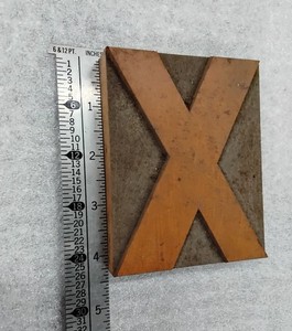 Letterpress Wood Type Large Letter X
