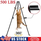 Outdoor Hunt Game Hanger Hoist Tripod 500lb Lift System Gambrel Deer Hanger 360°