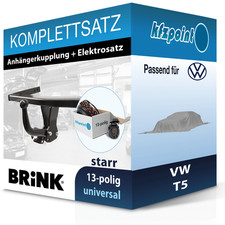Für VW T5 09.2009-08.2015 BRINK Anhängerkupplung starr + 13polig E-Satz neu