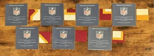Lot of Brian Mitchell Washington Redskins Game Used Worn Jersey Patches NFL