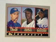 Alfonso Soriano & Felipe Lopez 2000 Topps Prospects Authentic Signed Auto RC 🔥