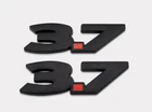 Pair Black 3.7 Emblem 3.7L V6 Badge Metal Sticker Sport Decal