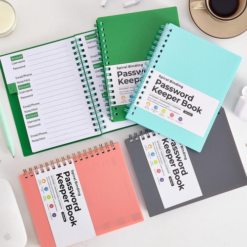 A6 Cross Border PP Cover Coil Password Book With Letter Index Label Internet - Picture 9 of 20