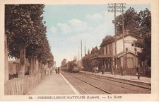 45. n° 54919.corbeilles du gatinais.la gare.train.locomotive