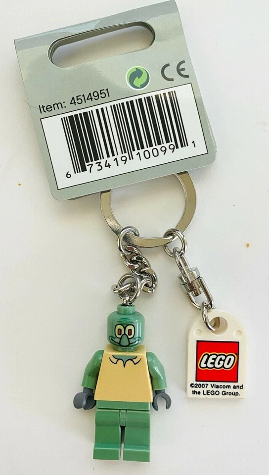 NEW Lego 852021 Spongebob Squarepants SQUIDWARD Key Chain with LEGO Logo Tile - Image 2 of 3