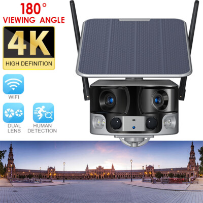 Wifi/4G LTE Überwachungskamera Aussen Solar SIM Karte 8MP 4K UHD 180° PTZ Kamera