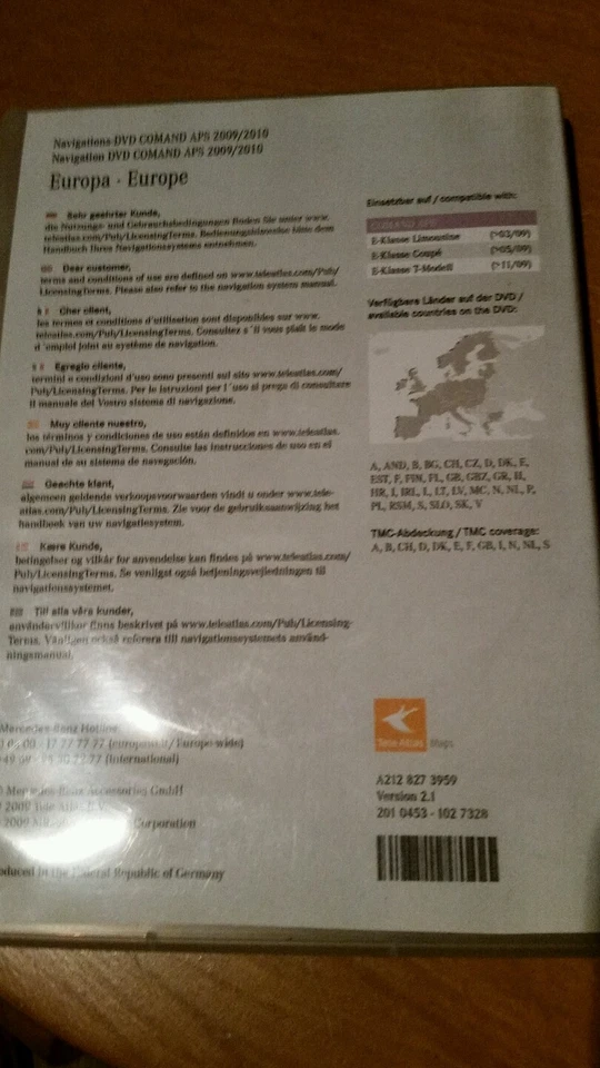 Mercedes Benz Navigation DVD Comand APS 2009/2010 Europa 2.1  Hellviolett - Bild 2 von 3