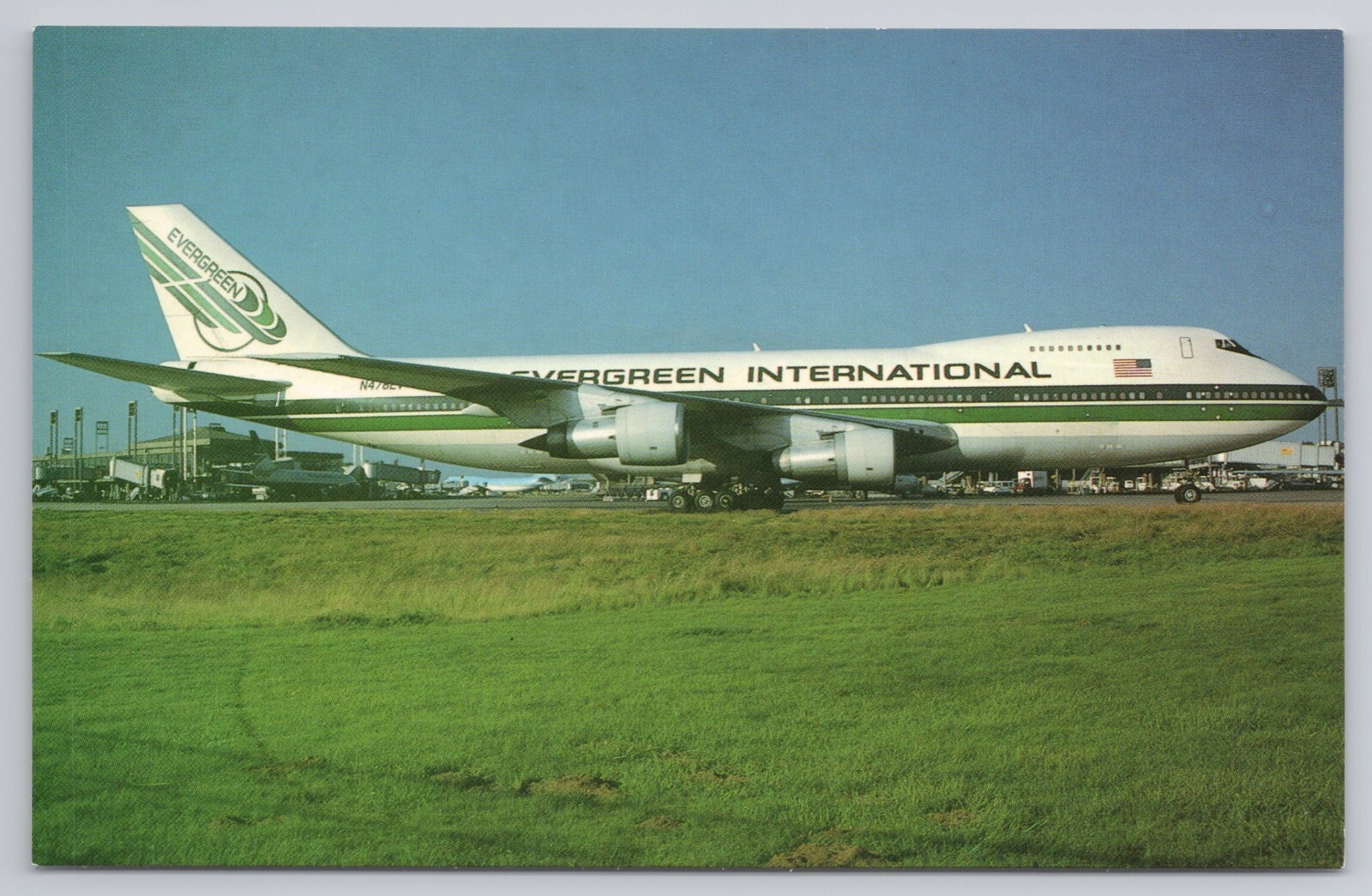 Postcard EVERGREEN INTERNATIONAL AIRLINES Boeing N478EV MSN 21033 Roissy Airport
