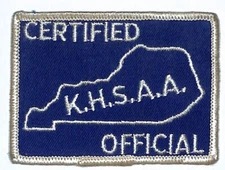 KHSAA Official Kentucky High School Embr. Patch c1970's? 2.5" x 3.5" VGC (#3)