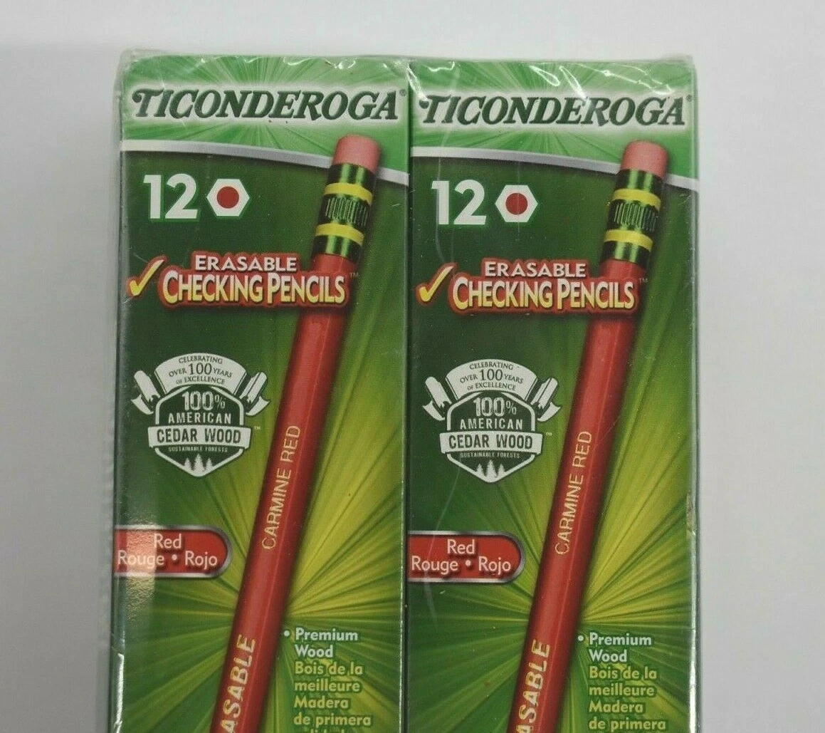 Dixon Ticonderoga Colored Pencils, Carmine Red, Dozen (14259), Pencils