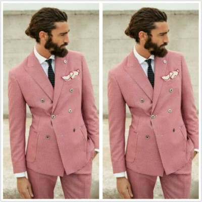 double breasted pink suit