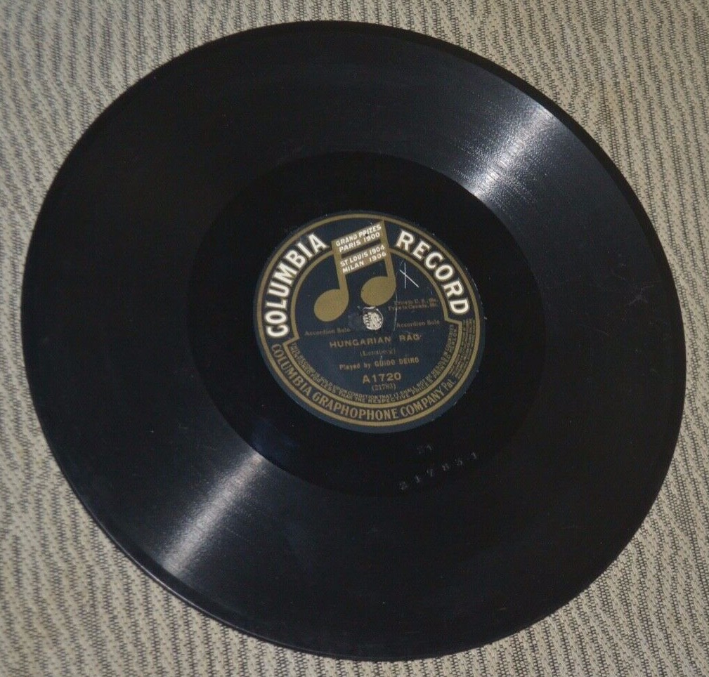 R*O様 Especía／Primavera 12インチレコード RSD 78 rpm Guido Deiro accordion Hungarian Rag Song of Naples Columbia