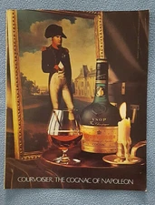 1982 Vintage Courvoisier Cognac Print Ad - Cognac of Napoleon  8.5"x11" liquor