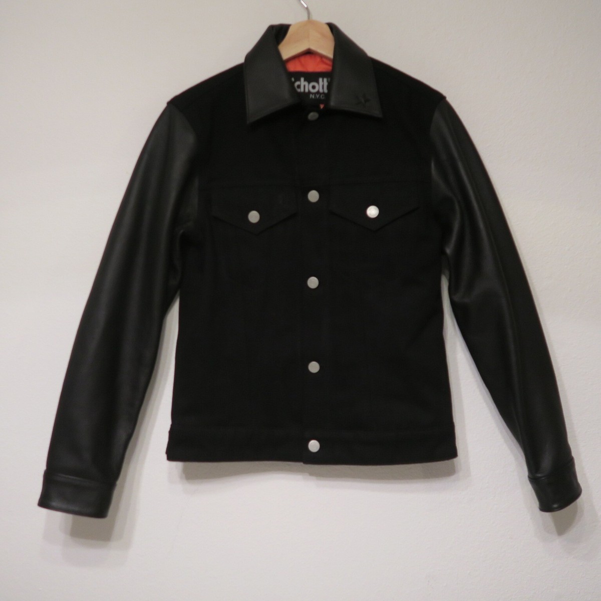198/255 Made Schott x Volcom Tracker Trucker Jacket S Small 198/255 Made Schott x Volcom Tracker Trucker Jacket S Small