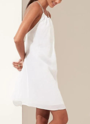 banana republic halter mini dress Linen Halter Cut-Out Mini Dress