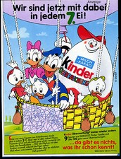 &Uuml; -- Ei -- Donalds Flotte Familie -- Ballon --  Werbeblatt 1987 --/