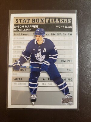 2023-24 Mitch Marner Stat Box Fillers Upper Deck Series 1 Hockey Toronto...