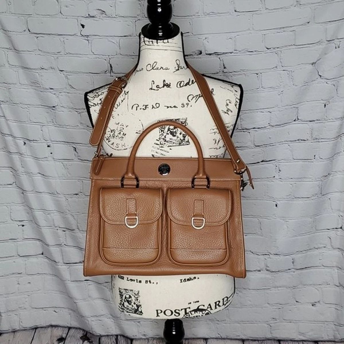Dooney and bourke double pocket tote sale