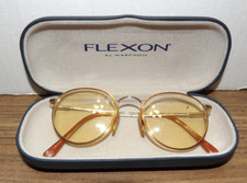 Marchon Havana Autoflex 22 W/Flexon 48-19 135mm Gold Wire Eyeglass Frames