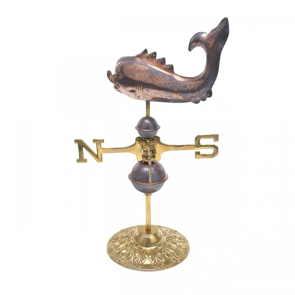 Weathervane Polished Solid Copper Whale Desktop Desk Tabletop Renovators Supply - Image 2 of 4