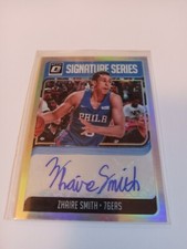 2018-19 Donruss Optic Zhaire Smith Signature Series Holo Prizm Auto Card 76ers