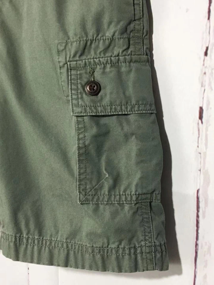 Pantalones cortos chinos activos Lands End para niños talla M verde algodón cintura elástica Foto 3 de 4