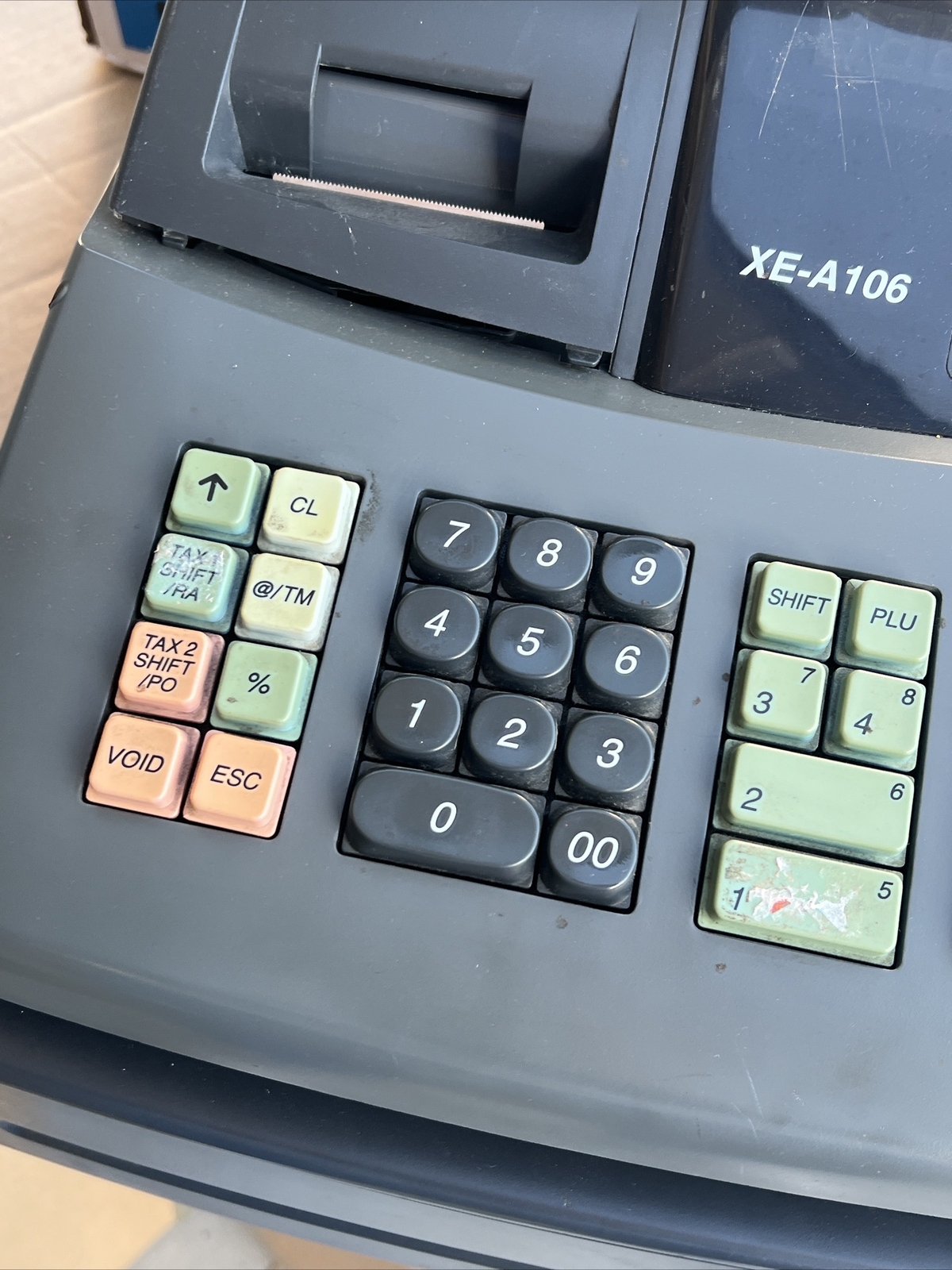 SHARP XEA106 ELECTRIC CASH REGISTER USED **Powers On** NO KEY Included