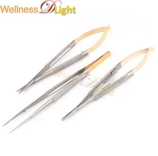 Wdl 3 Castroviejo Micro Scissors Needle Holder Straight Forceps Tc Dental A++ 