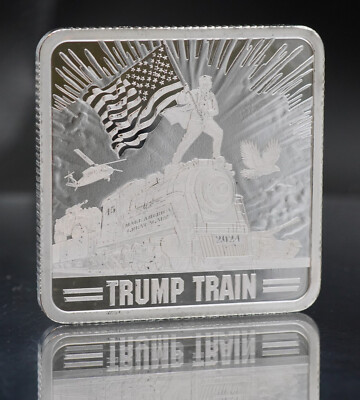 President Donald Trump TRAIN American Flag Helicopter 1oz 999