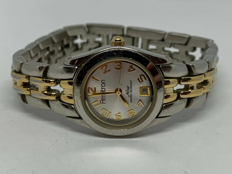Working Ladies Silver and Gold Armitron Now Watch (Model 75/2435)  BG - image 2 of 4