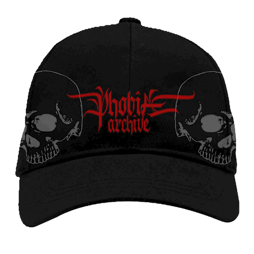 Phobia Gothic Mütze Logo & Skulls schwarz 2024 - Bild 1 von 2