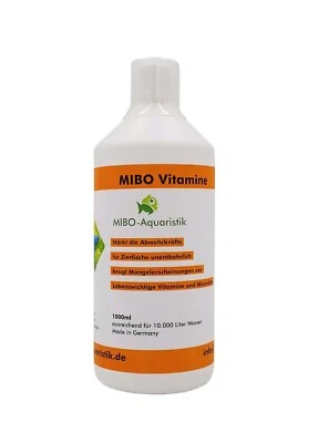 MIBO AQUARISTIK (11,99 €/L) MIBO Vitamine für gesunde Fische im Aquarium Futterzusatz 1000ml