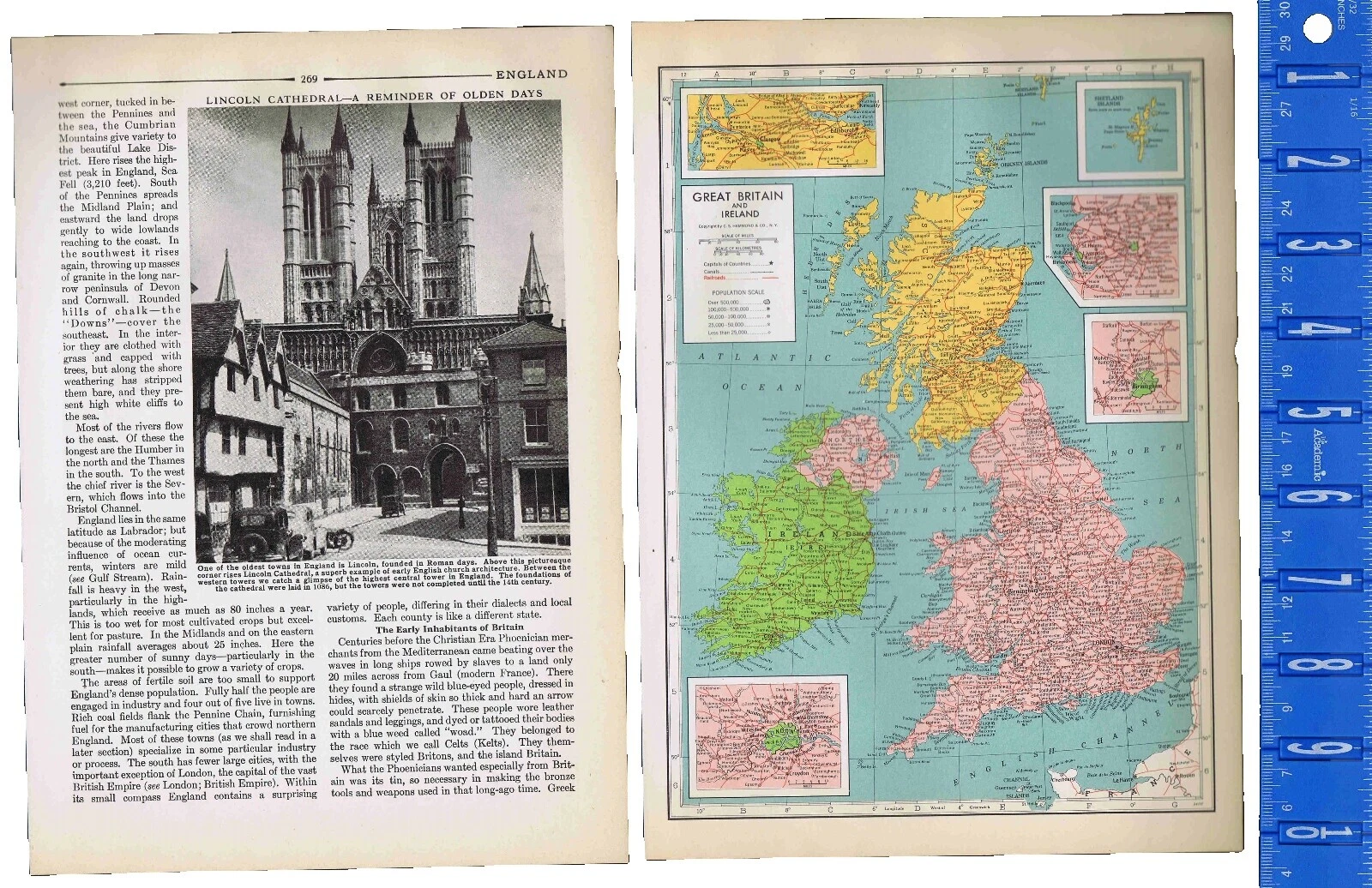Antiguo Atlas europeo antiguo original 1940-1949 rango de fechas