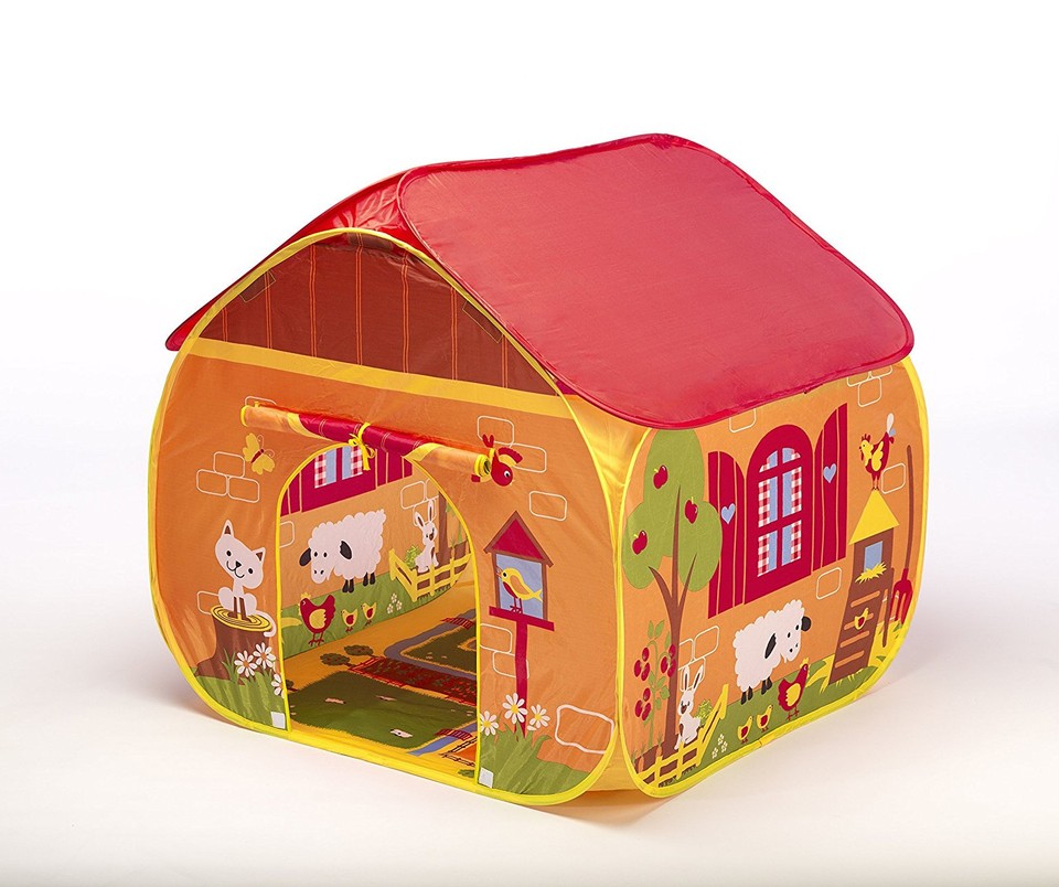 Divertido Juego Infantil Tienda Granja Casa de Juegos Animales Diseño Pop Up Niños Actividad