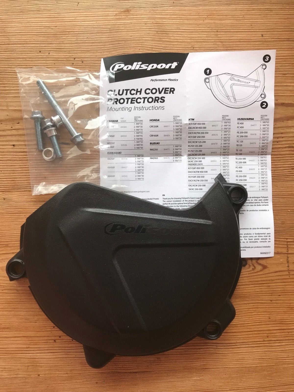 CLUTCH COVER PROTECTOR GUARD FITS HUSQVARNA FE 450 501 2017-2021  BLACK